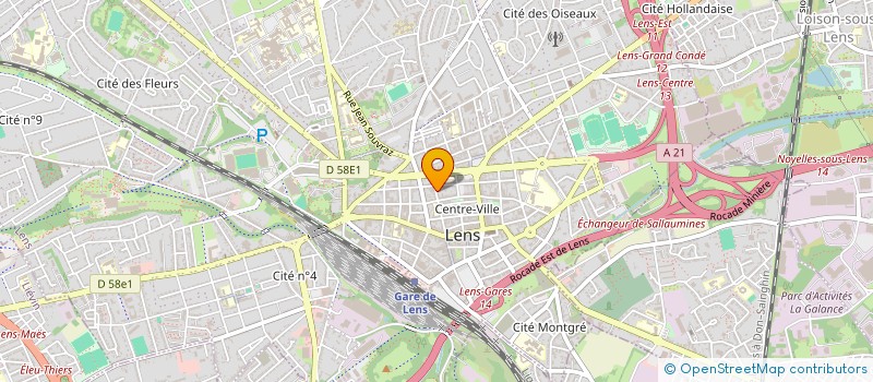 localisation de l'entreprise SCI 16AF  LENS