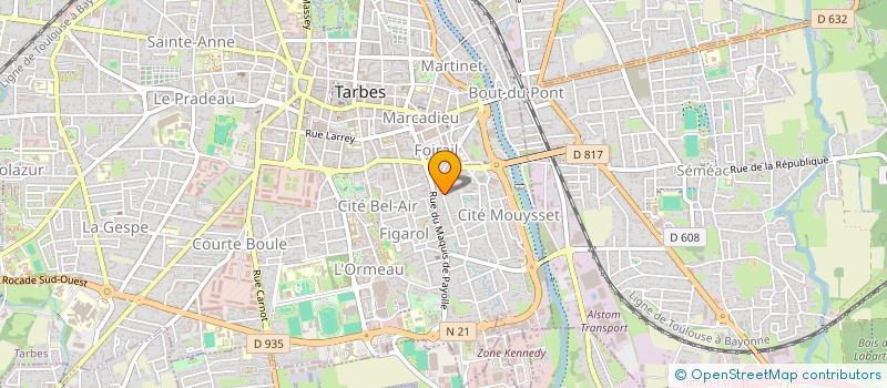 localisation de l'entreprise SCI 16RUELEONPOUEY  TARBES