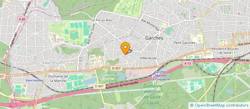 localisation de l'entreprise SCI 17 BRETIGNY à GARCHES