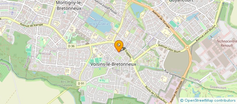 localisation de l'entreprise SCI 17 MAIL LE CORBUSIER  VOISINS-LE-BRETONNEUX