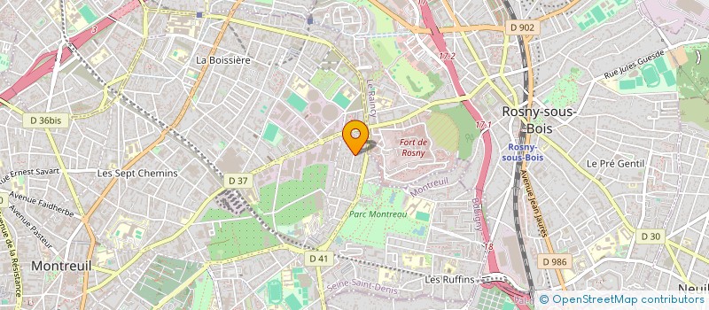 localisation de l'entreprise SCI 17 RUE SAINT EXUPERY à MONTREUIL