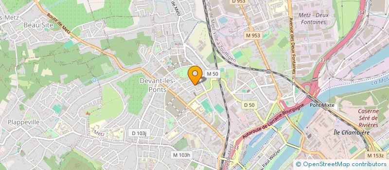 localisation de l'entreprise SCI 18 FORUM  METZ