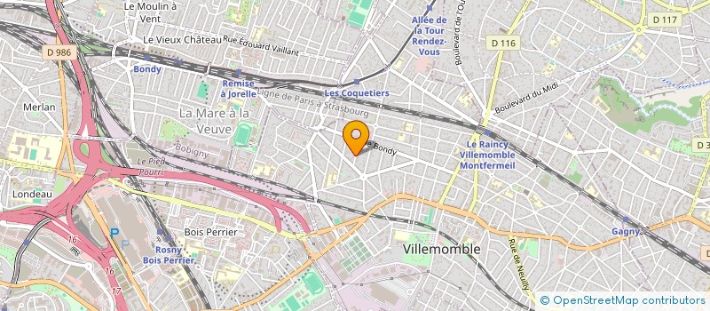 localisation de l'entreprise SCI 18 PASCAL  VILLEMOMBLE
