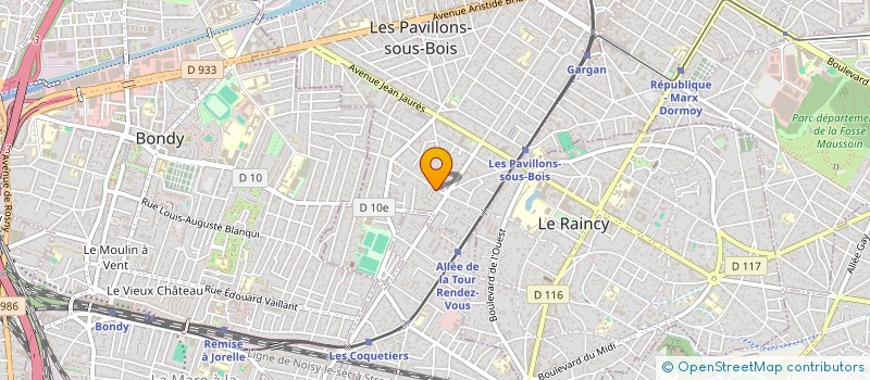 localisation de l'entreprise SCI 18 PLACE BUSSIERES  LES PAVILLONS SOUS BOIS