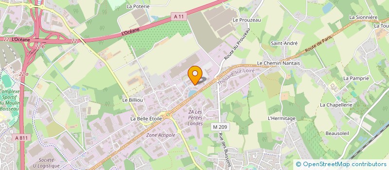 localisation de l'entreprise SCI 18 RUE ANTARES  CARQUEFOU