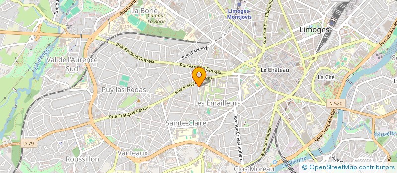 localisation de l'entreprise SCI 18 RUE DE ROCHECHOUART à LIMOGES