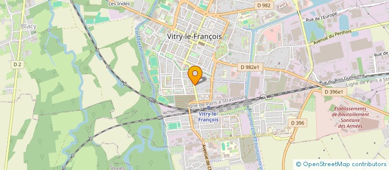 localisation de l'entreprise SCI 184 RUE SAINT LOUVENT à VITRY-LE-FRANCOIS