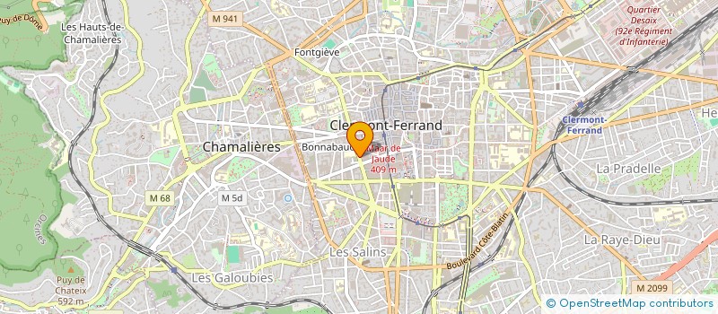 localisation de l'entreprise SCI 19 RUE BONNABAUD  CLERMONT-FERRAND