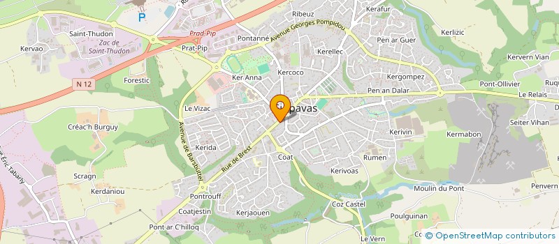 localisation de l'entreprise SCI 19 RUE DE BREST  GUIPAVAS