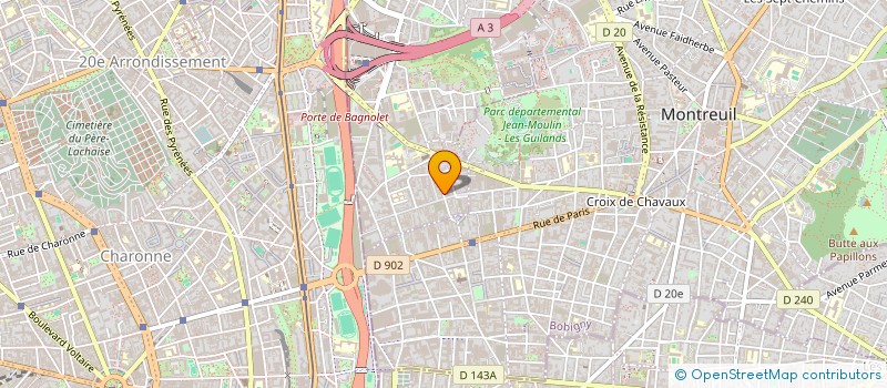 localisation de l'entreprise SCI 195 UNWE à BAGNOLET