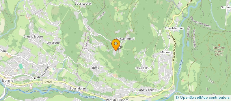 localisation de l'entreprise SCI 1959  FILLINGES