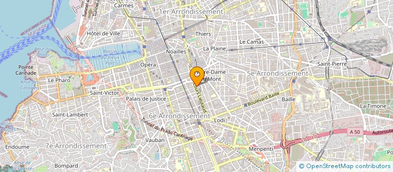 localisation de l'entreprise SCI 1P2B  MARSEILLE