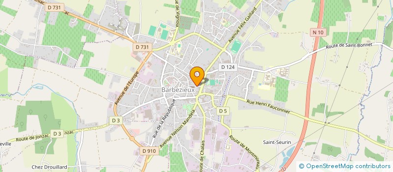 localisation de l'entreprise SCI 2 AVENUE ALIENOR  BARBEZIEUX-SAINT-HILAIRE