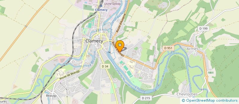 localisation de l'entreprise SCI 2 B IMMOBILIER à CLAMECY