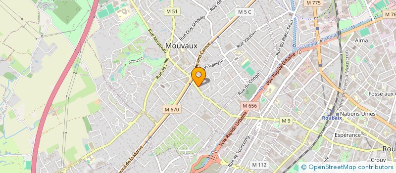 localisation de l'entreprise SCI 2.B MEDICAL  MOUVAUX