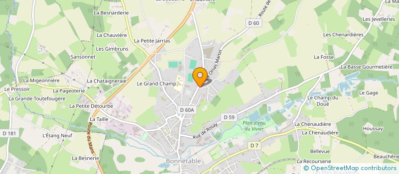 localisation de l'entreprise SCI 2 BIS RUE ONIAS MARTIN  BONNETABLE