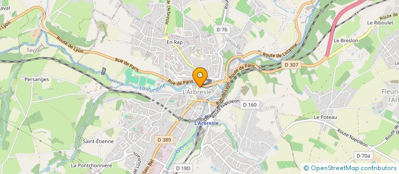 localisation de l'entreprise SCI 2 CAFES-L'ADDITION  CHASSELAY