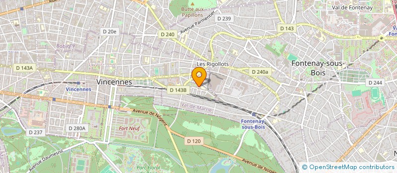 localisation de l'entreprise SCI 2 FALUERE  VINCENNES