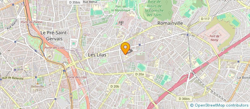 localisation de l'entreprise SCI 2 J 2 Z'ELLES à LES LILAS