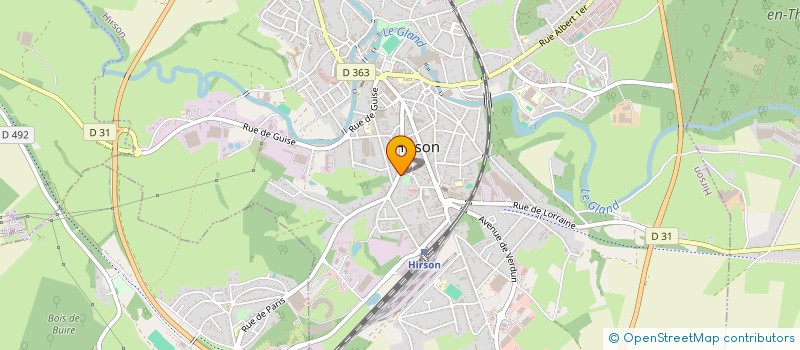localisation de l'entreprise SCI 2 J  HIRSON