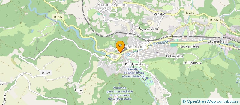 localisation de l'entreprise SCI 2 M  LA BOURBOULE