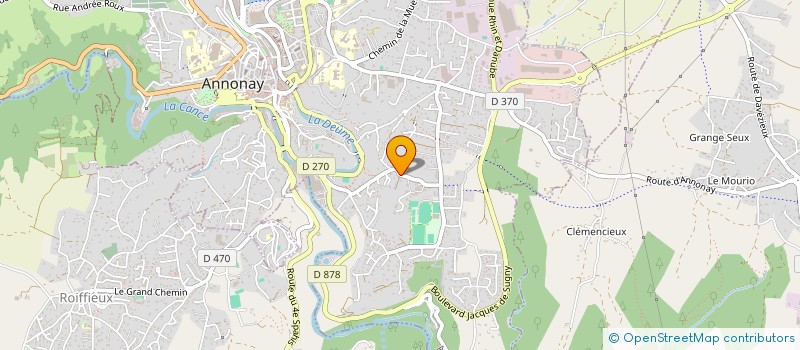 localisation de l'entreprise SCI 2 MINUTES à ANNONAY