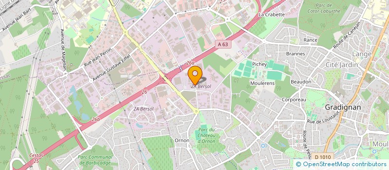 localisation de l'entreprise SCI 2 PIERRE CURIE  GRADIGNAN