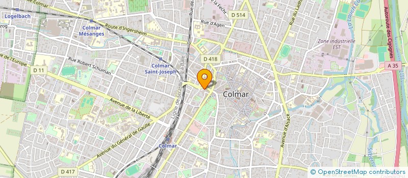 localisation de l'entreprise SCI 2 PL DE LATTRE DE TASSIGNY  COLMAR