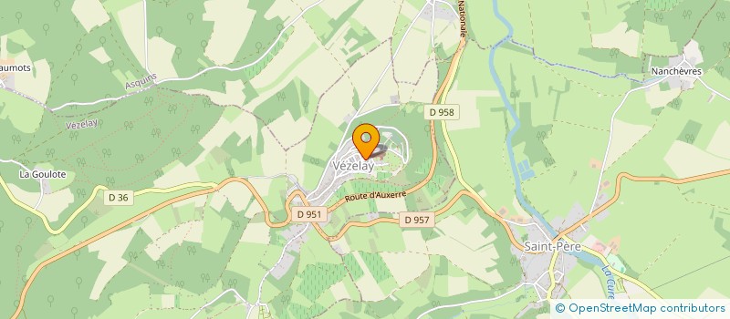 localisation de l'entreprise SCI 2 PLACE DE LA BASILIQUE à VEZELAY