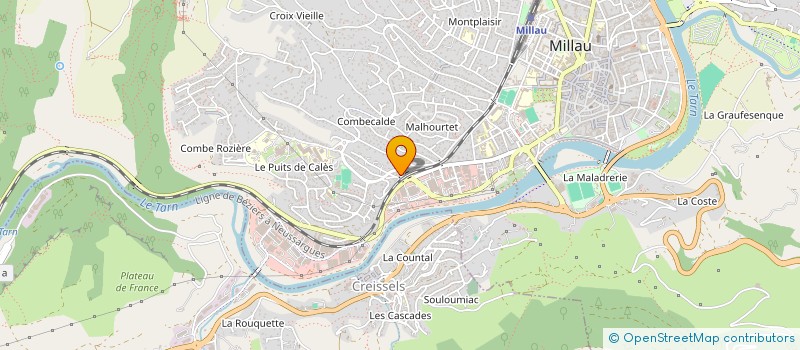 localisation de l'entreprise SCI 2 R DU TALWEG  MILLAU