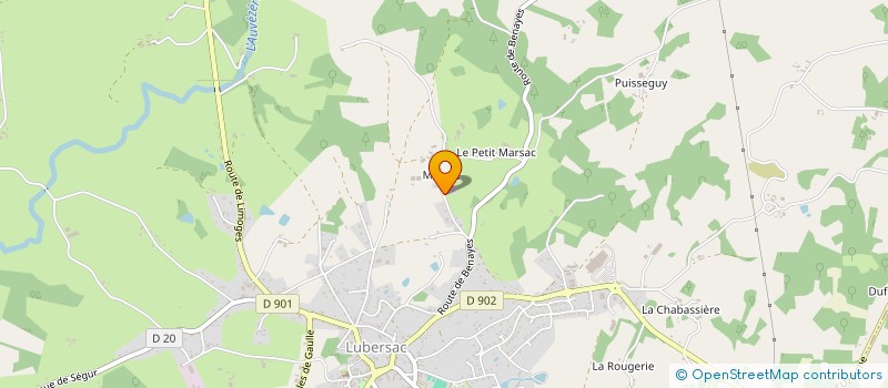 localisation de l'entreprise SCI 2 RUE DAVID  LUBERSAC