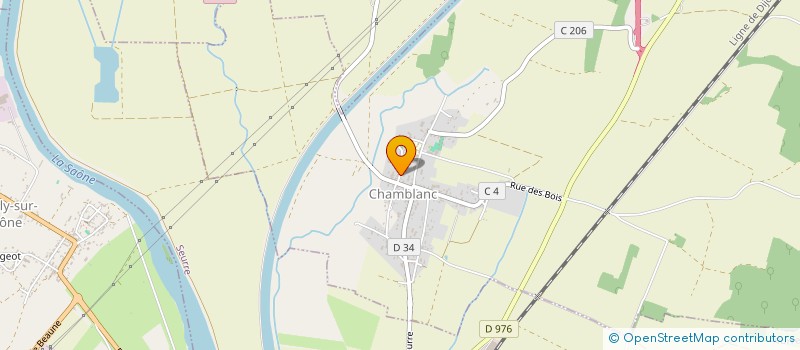 localisation de l'entreprise SCI 2 RUE DE L'EGLISE  CHAMBLANC