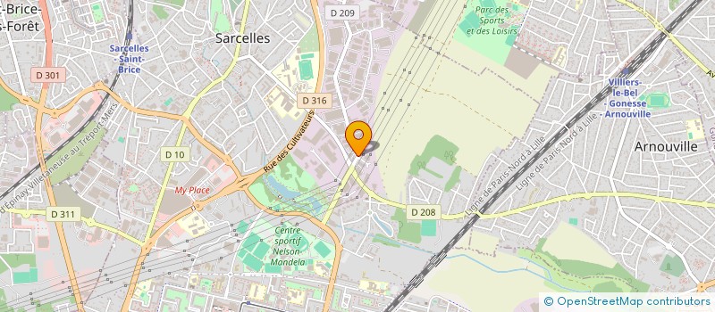 localisation de l'entreprise SCI 2 RUE DE LA FOSSE GUERIN à SARCELLES