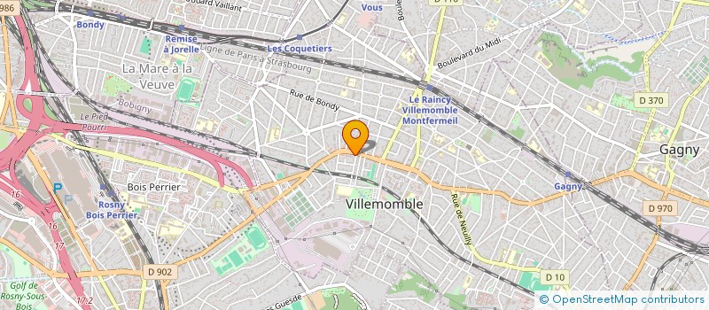 localisation de l'entreprise SCI 2 RUE DE LA GARENNE à VILLEMOMBLE
