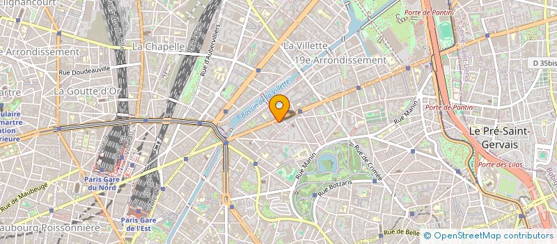 localisation de l'entreprise SCI 2 RUE DU RHIN  PARIS