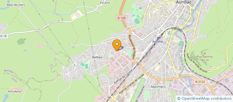 localisation de l'entreprise SCI 2 RUE JACQUES PREVERT à AURILLAC