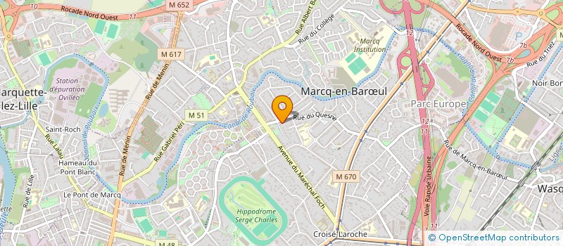localisation de l'entreprise SCI 2 RUE JEAN MACE à MARCQ-EN-BARŒUL