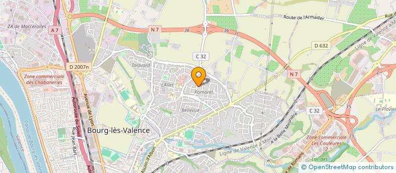 localisation de l'entreprise SCI 2 SOEURS  BOURG-LES-VALENCE