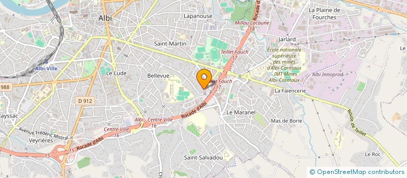 localisation de l'entreprise SCI 20 à ALBI