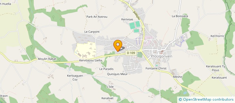 localisation de l'entreprise SCI 20 RUE DE KERVOAZOU  PLOUGONVEN