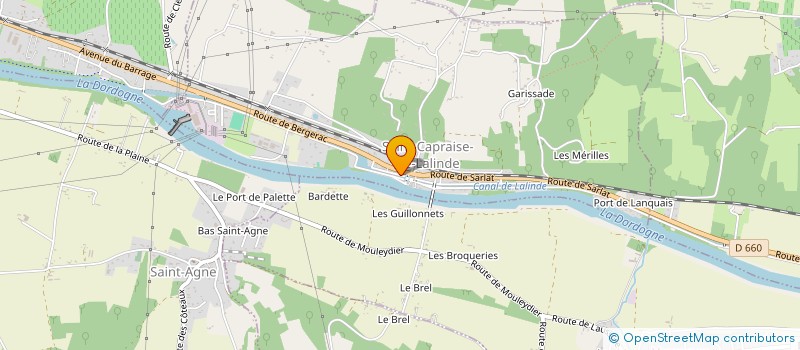 localisation de l'entreprise SCI 20 RUE DU CANAL  SAINT-CAPRAISE-DE-LALINDE