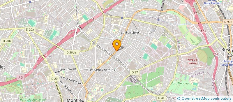 localisation de l'entreprise SCI 2000 à MONTREUIL
