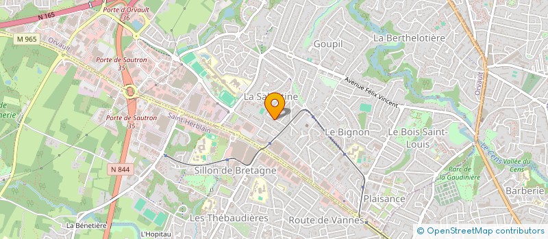 localisation de l'entreprise SCI 2013 à ORVAULT