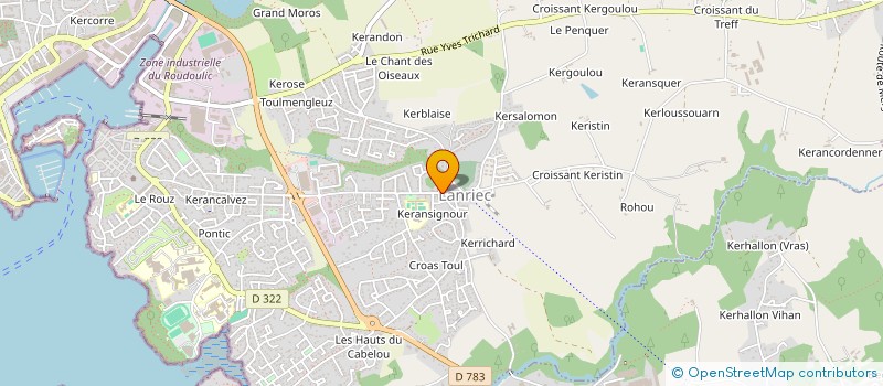 localisation de l'entreprise SCI 202 RUE DE LANRIEC  CONCARNEAU