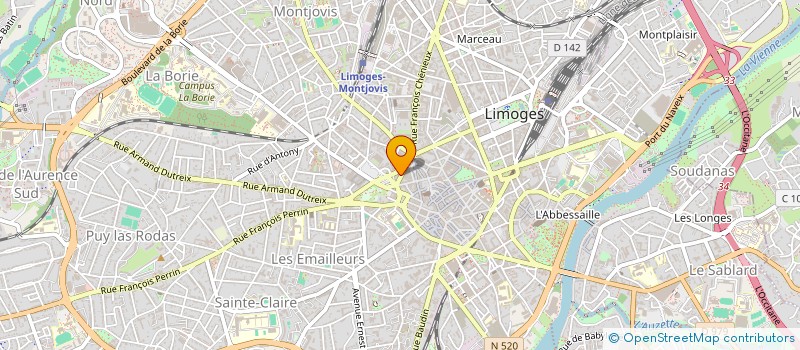 localisation de l'entreprise SCI 20VH à LIMOGES