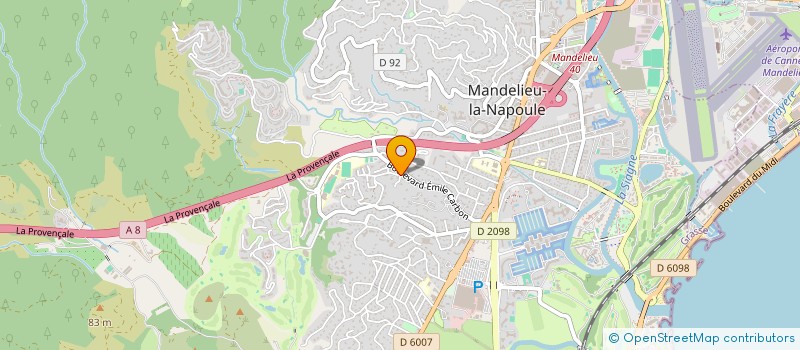 localisation de l'entreprise SCI 21 PLACE RIHOUR à MANDELIEU-LA-NAPOULE