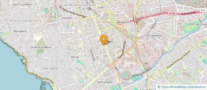 localisation de l'entreprise SCI 210 PRADO à MARSEILLE