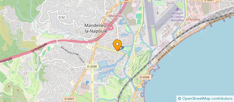 localisation de l'entreprise SCI 22 GIACOBI à MANDELIEU-LA-NAPOULE