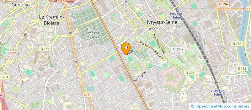 localisation de l'entreprise SCI 22 IMPASSE TELLIER à IVRY-SUR-SEINE