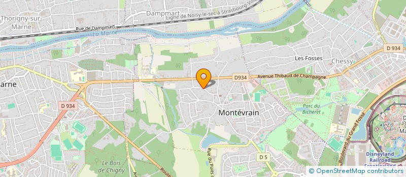 localisation de l'entreprise SCI 22 LOUISE MICHEL  MONTEVRAIN